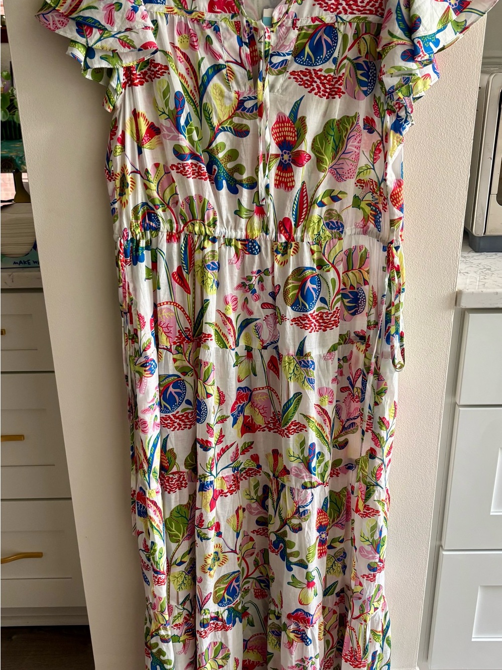 NWT J.McLaughlin Floral Multicolor Tiered Maxi Dress